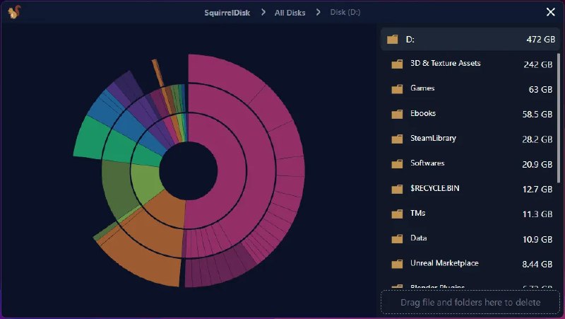 📢 SquirrelDisk(开源可视化磁盘空间分析工具)🏷️ #Windows | 软件 #磁盘工具👉🏻 