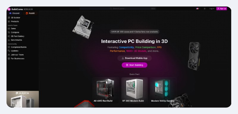 BuildCores3D电脑装机模拟器